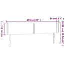 vidaXL krémszínű szövet LED-es fejtámla 203 x 16 x 78/88 cm