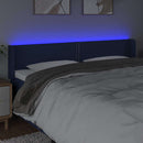 vidaXL kék szövet LED-es fejtámla 203 x 16 x 78/88 cm