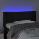 vidaXL fekete bársony LED-es fejtámla 103 x 16 x 78/88 cm