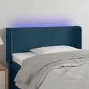 vidaXL sötétkék bársony LED-es fejtámla 103 x 16 x 78/88 cm