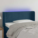 vidaXL sötétkék bársony LED-es fejtámla 103 x 16 x 78/88 cm