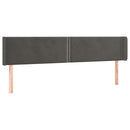 vidaXL sötétszürke bársony LED-es fejtámla 163 x 16 x 78/88 cm