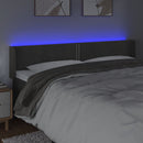 vidaXL sötétszürke bársony LED-es fejtámla 163 x 16 x 78/88 cm