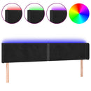 vidaXL fekete bársony LED-es fejtámla 163 x 16 x 78/88 cm