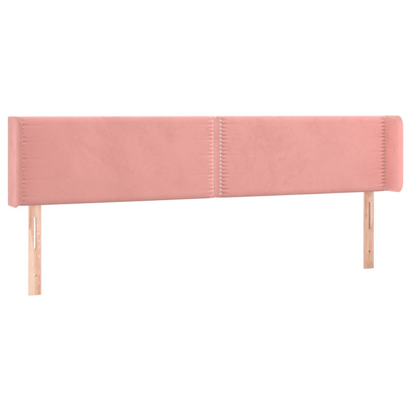 vidaXL rózsaszín bársony LED-es fejtámla 163x16x78/88 cm
