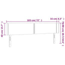 vidaXL sötétzöld bársony LED-es fejtámla 183 x 16 x 78/88 cm