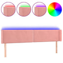 vidaXL rózsaszín bársony LED-es fejtámla 183x16x78/88 cm