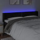 vidaXL fekete bársony LED-es fejtámla 203 x 16 x 78/88 cm