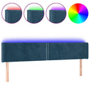 vidaXL sötétkék bársony LED-es fejtámla 203 x 16 x 78/88 cm