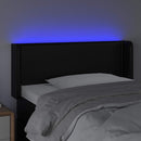 vidaXL fekete műbőr LED-es fejtámla 83 x 16 x 78/88 cm