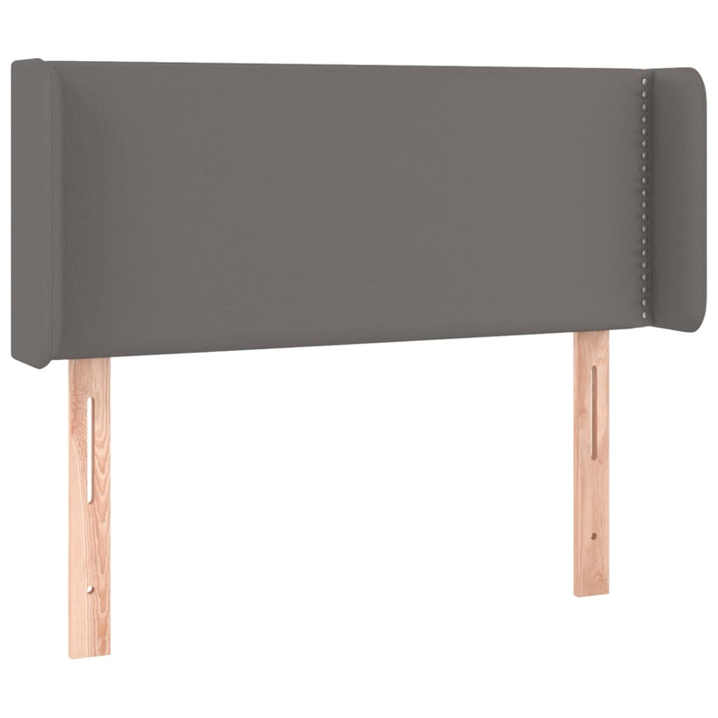 vidaXL szürke műbőr LED-es fejtámla 83x16x78/88 cm