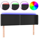 vidaXL fekete műbőr LED-es fejtámla 147 x 16 x 78/88 cm
