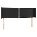 vidaXL fekete műbőr LED-es fejtámla 147 x 16 x 78/88 cm