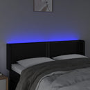 vidaXL fekete műbőr LED-es fejtámla 147 x 16 x 78/88 cm