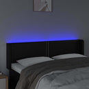 vidaXL fekete műbőr LED-es fejtámla 147 x 16 x 78/88 cm