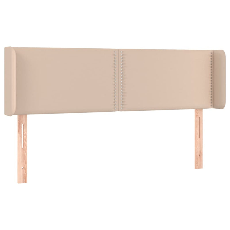 vidaXL cappuccino színű műbőr LED-es fejtámla 147x16x78/88 cm
