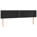 vidaXL fekete műbőr LED-es fejtámla 183 x 16 x 78/88 cm