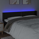 vidaXL fekete műbőr LED-es fejtámla 183 x 16 x 78/88 cm