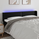 vidaXL fekete műbőr LED-es fejtámla 203 x 16 x 78/88 cm