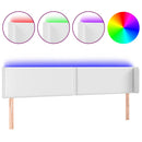 vidaXL fehér műbőr LED-es fejtámla 203x16x78/88 cm