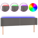 vidaXL szürke bársony LED-es fejtámla 203x16x78/88 cm