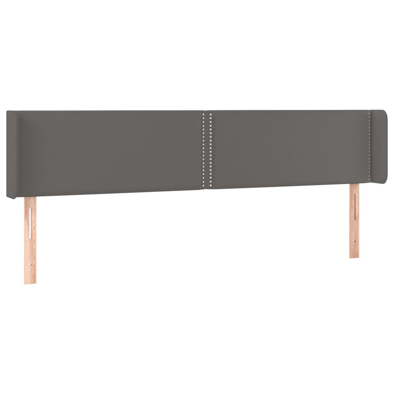 vidaXL szürke bársony LED-es fejtámla 203x16x78/88 cm