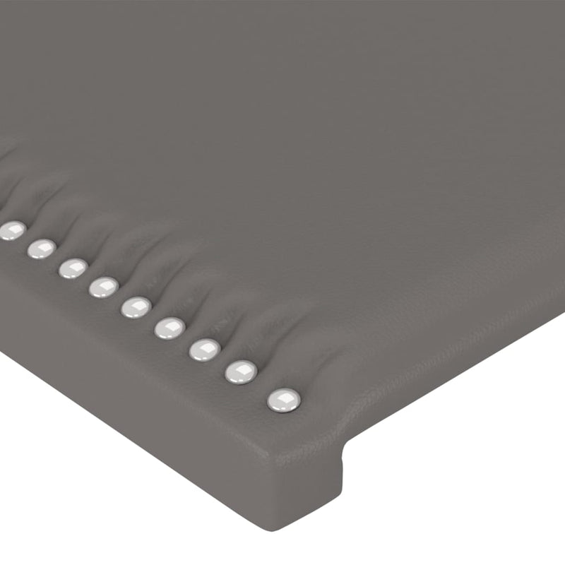 vidaXL szürke bársony LED-es fejtámla 203x16x78/88 cm