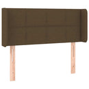 vidaXL sötétbarna szövet LED-es fejtámla 83 x 16 x 78/88 cm