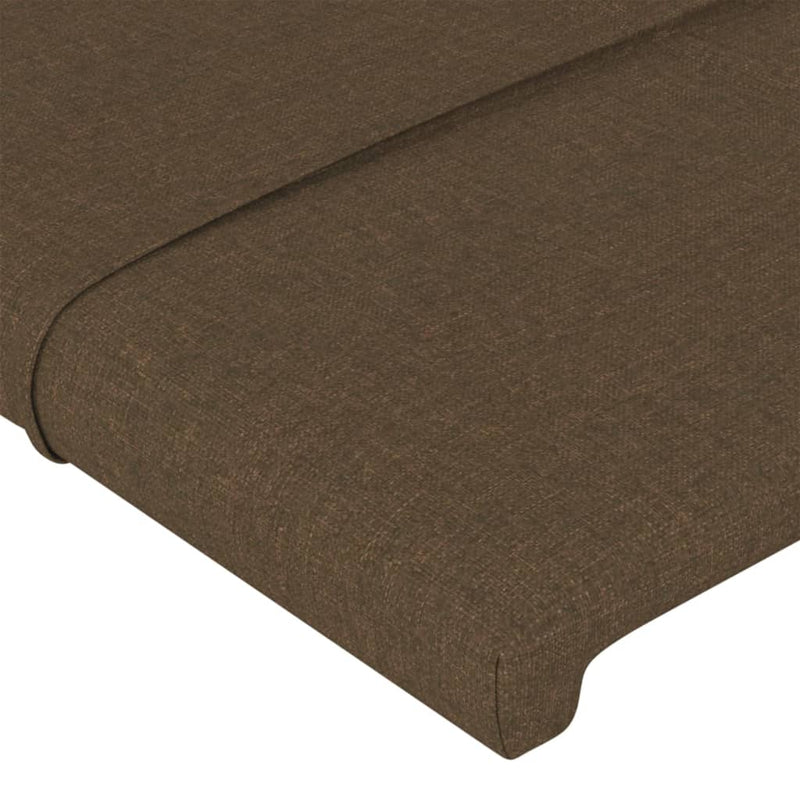 vidaXL sötétbarna szövet LED-es fejtámla 83 x 16 x 78/88 cm