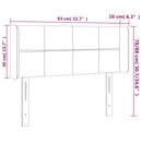 vidaXL tópszínű szövet LED-es fejtámla 83 x 16 x 78/88 cm