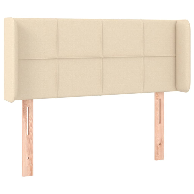 vidaXL krémszínű szövet LED-es fejtámla 93 x 16 x 78/88 cm
