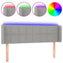 vidaXL világosszürke szövet LED-es fejtámla 147 x 16 x 78/88 cm