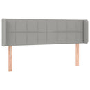 vidaXL világosszürke szövet LED-es fejtámla 147 x 16 x 78/88 cm