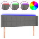 vidaXL sötétszürke szövet LED-es fejtámla 147 x 16 x 78/88 cm