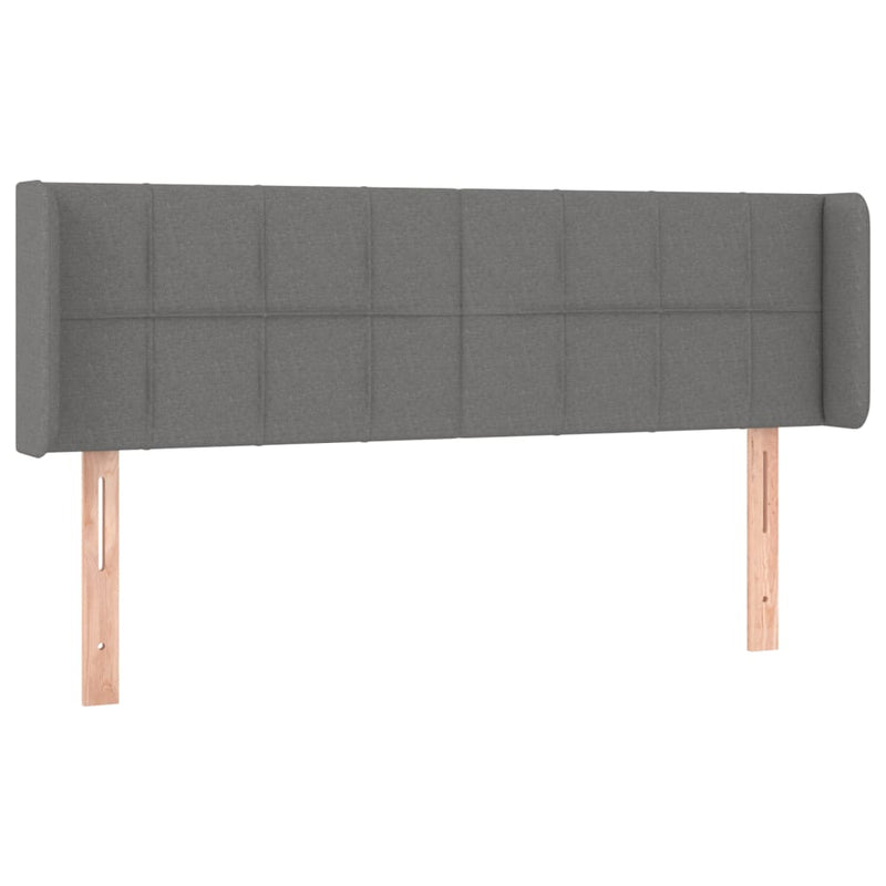 vidaXL sötétszürke szövet LED-es fejtámla 147 x 16 x 78/88 cm