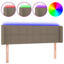 vidaXL tópszínű szövet LED-es fejtámla 147 x 16 x 78/88 cm