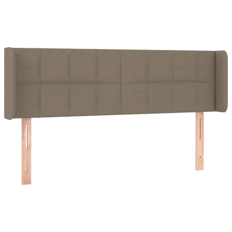 vidaXL tópszínű szövet LED-es fejtámla 147 x 16 x 78/88 cm