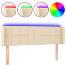 vidaXL krémszínű szövet LED-es fejtámla 147 x 16 x 78/88 cm