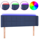 vidaXL kék szövet LED-es fejtámla 147 x 16 x 78/88 cm