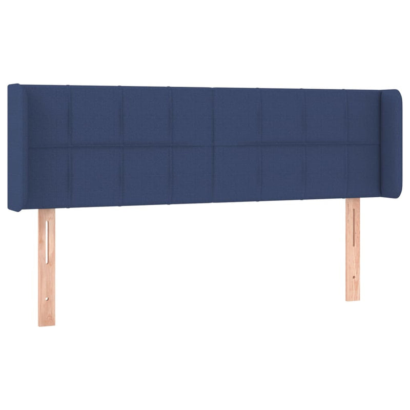 vidaXL kék szövet LED-es fejtámla 147 x 16 x 78/88 cm