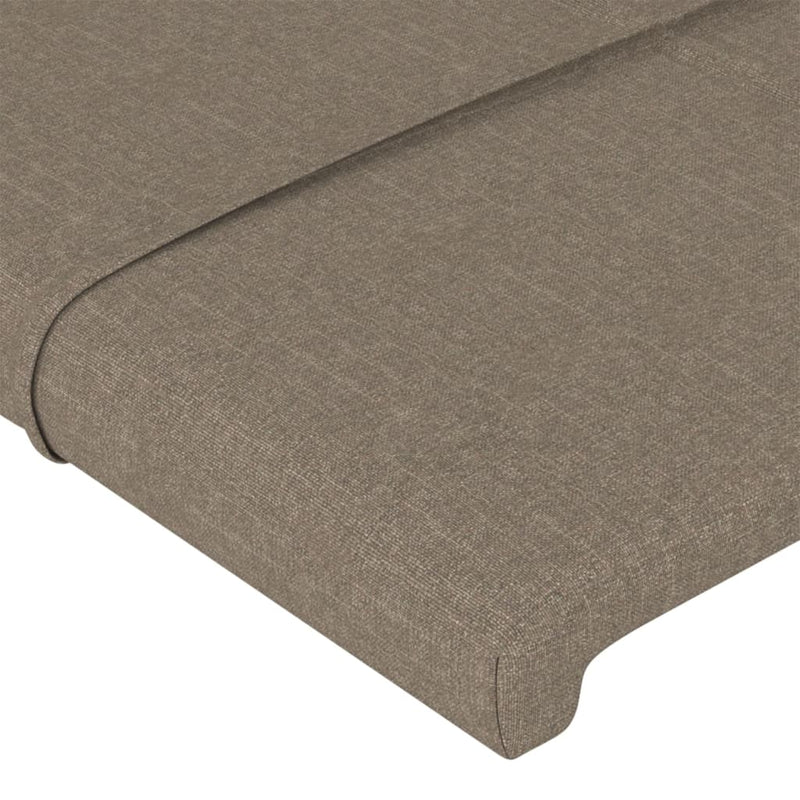 vidaXL tópszínű szövet LED-es fejtámla 163 x 16 x 78/88 cm