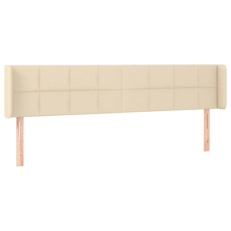 vidaXL krémszínű szövet LED-es fejtámla 163 x 16 x 78/88 cm