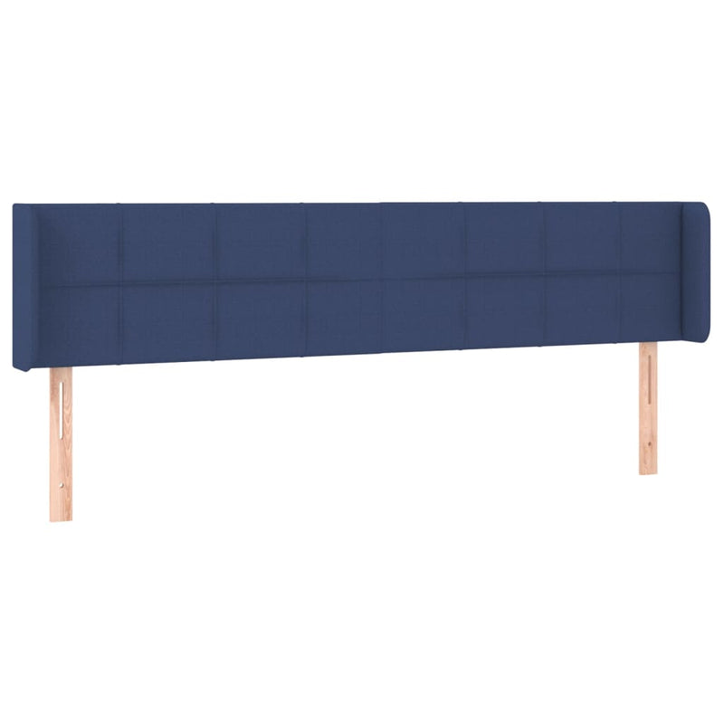 vidaXL kék szövet LED-es fejtámla 163 x 16 x 78/88 cm