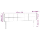 vidaXL kék szövet LED-es fejtámla 163 x 16 x 78/88 cm