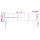 vidaXL világosszürke szövet LED-es fejtámla 183 x 16 x 78/88 cm