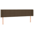vidaXL sötétbarna szövet LED-es fejtámla 183 x 16 x 78/88 cm