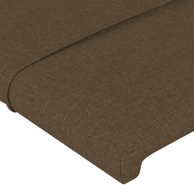vidaXL sötétbarna szövet LED-es fejtámla 183 x 16 x 78/88 cm