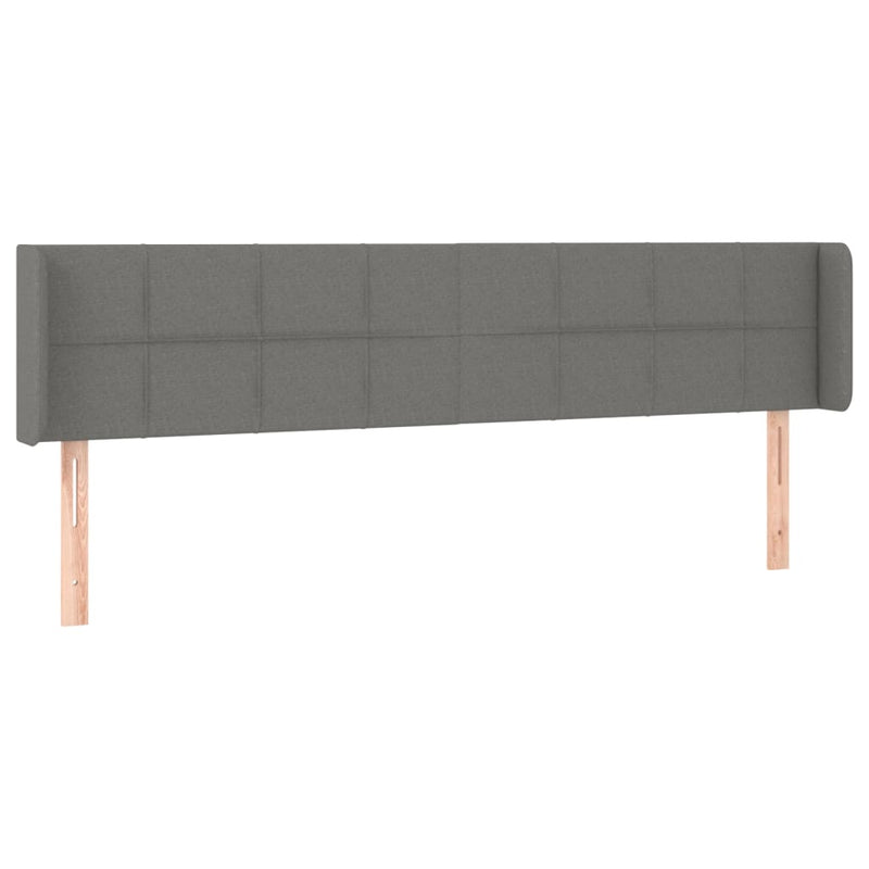 vidaXL sötétszürke szövet LED-es fejtámla 203 x 16 x 78/88 cm