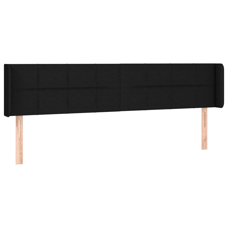 vidaXL fekete szövet LED-es fejtámla 203 x 16 x 78/88 cm