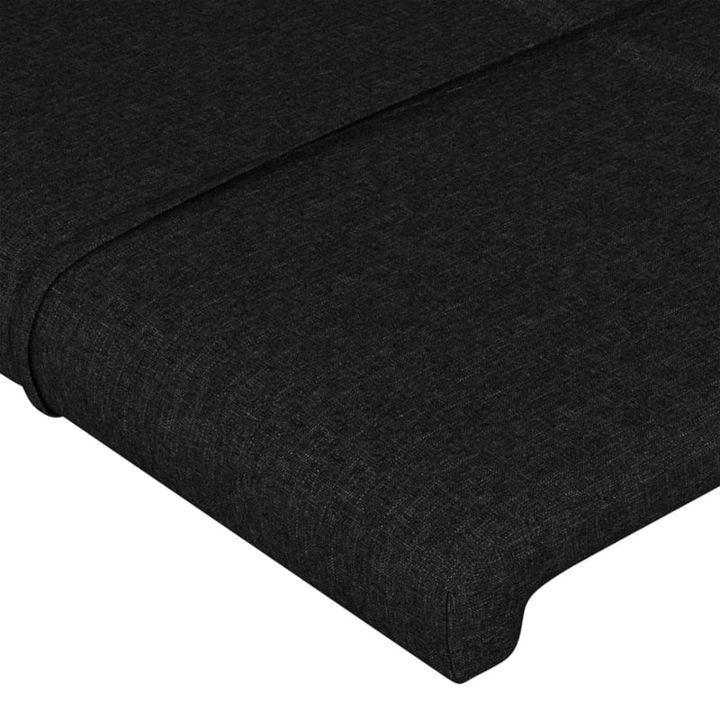 vidaXL fekete szövet LED-es fejtámla 203 x 16 x 78/88 cm